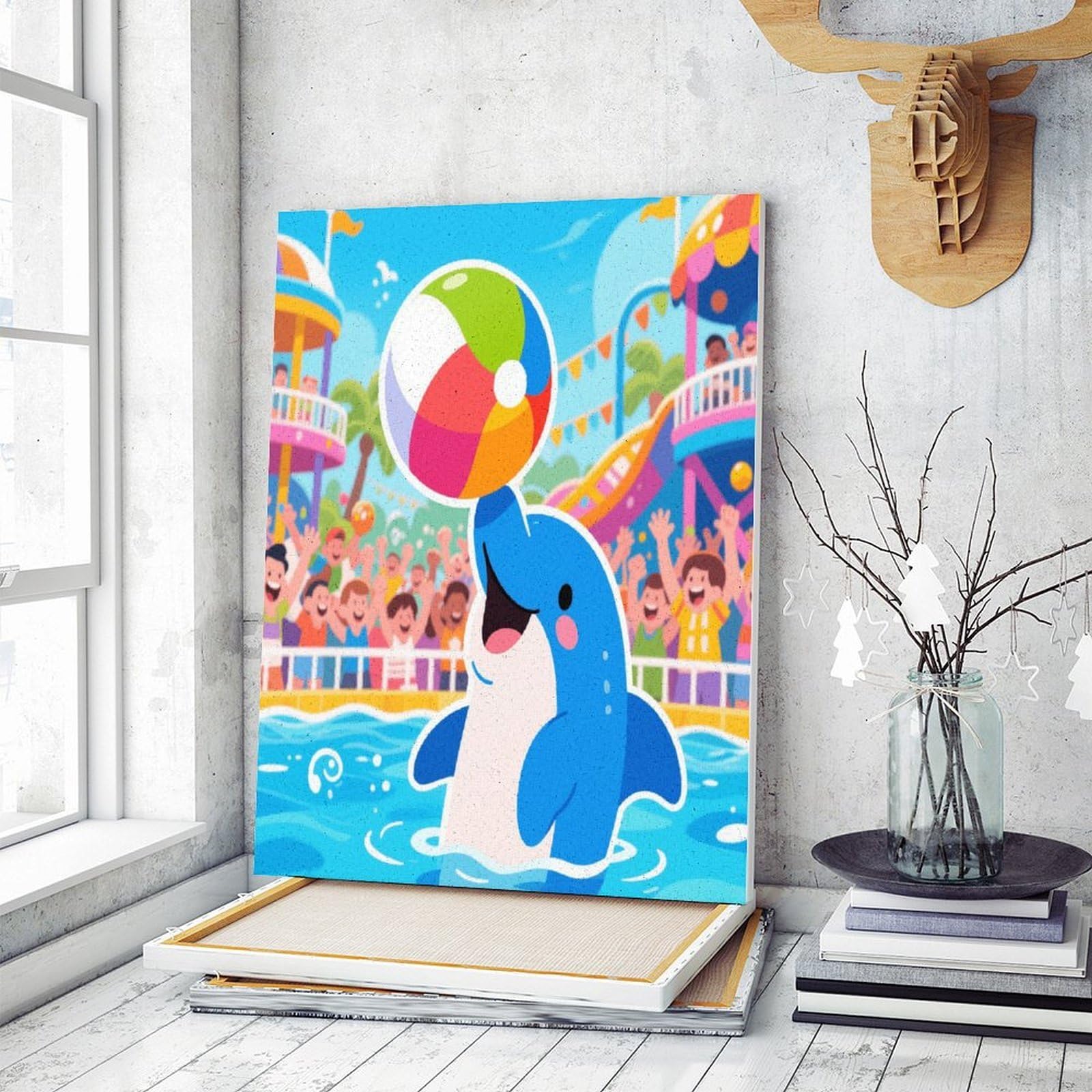 KOAYUBFC Malen-nach-Zahlen-Set für Erwachsene, Anfänger, Erwachsene, Malen-nach-Zahlen-Kits auf Leinwand, Acryl-Ölfarben, Gemälde mit Pinseln als Geschenk, Wanddekoration für Zuhause, Wanddekoration