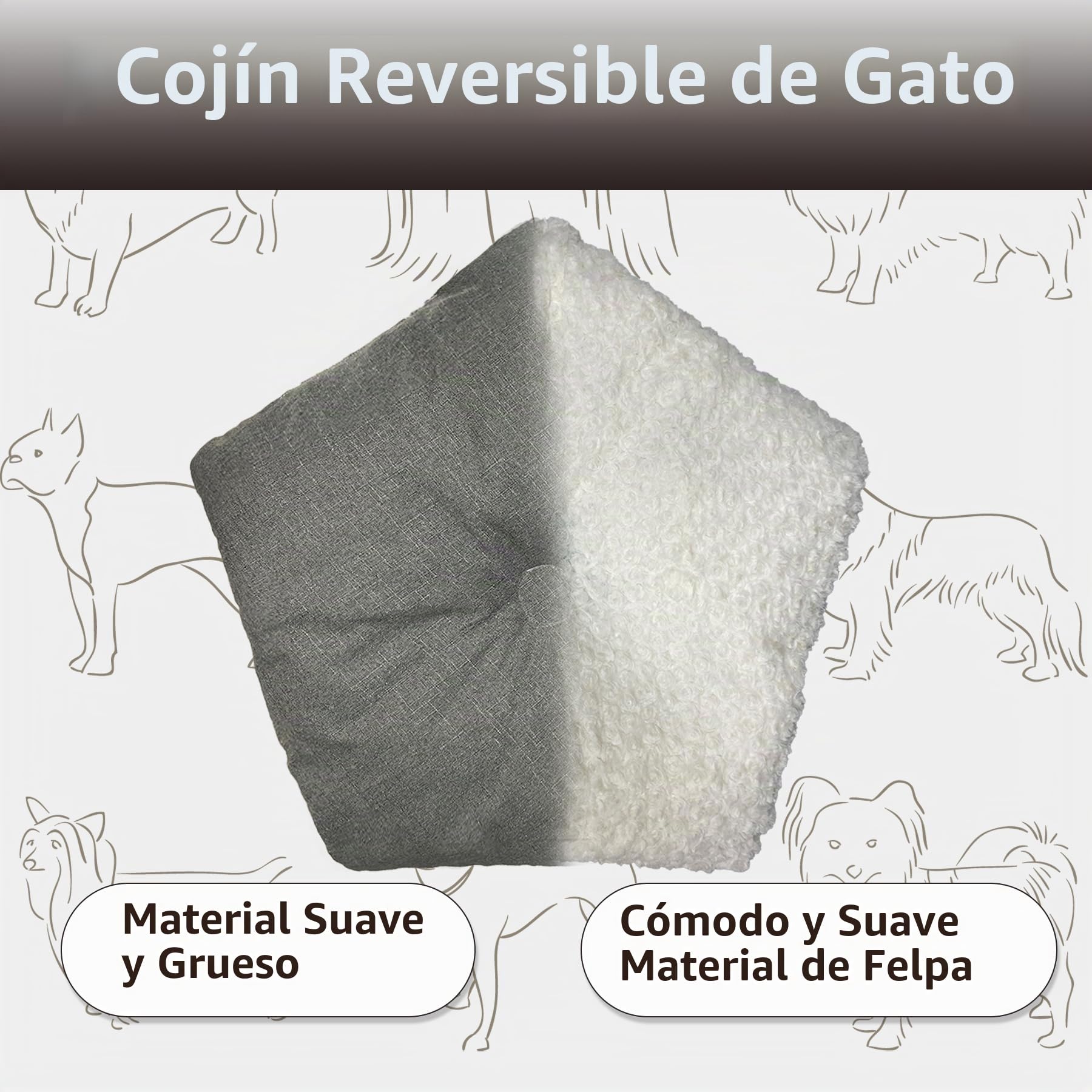 Tienda de campaña para mascotas con cojín grueso para gatos/perros, cama extraíble y lavable, casa de juegos para cachorros, tiendas de campaña para gatos, 60 x 60 x 70 cm