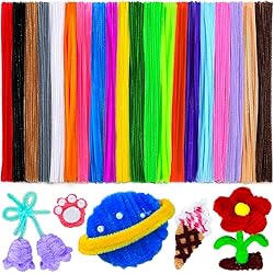 Eppingwin 200 PCS Pipe Cleaners, Multi-Colored Pipe Cleaners Craft Supplies, 20 Colors Chenille Stems for DIY Arts Crafts Project(Multi Color)