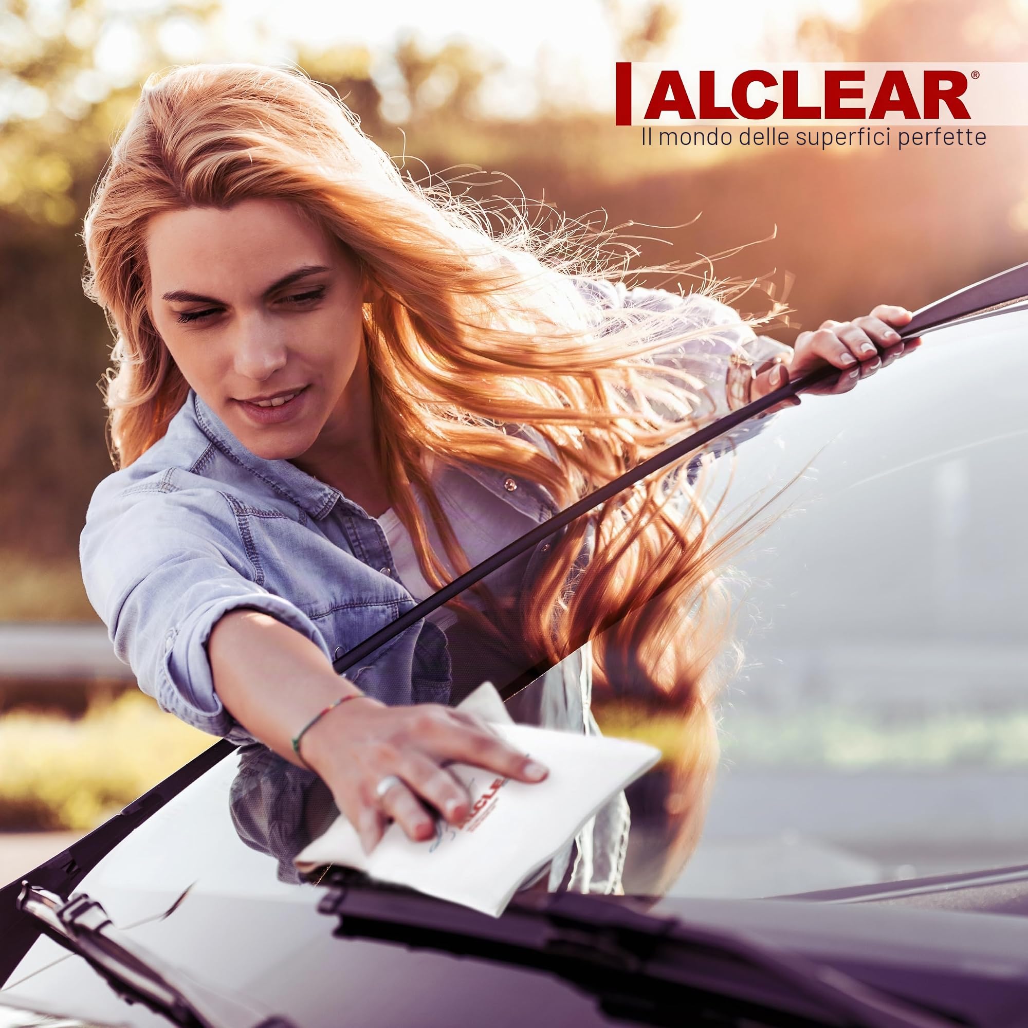ALCLEAR 950001_5 panni in microfibra per vetri, 5 pz, 40×45 cm | Panni per vetri senza aloni, senza pelucchi, risparmia tempo senza asciugatura finale, designed in Germany, per casa e auto