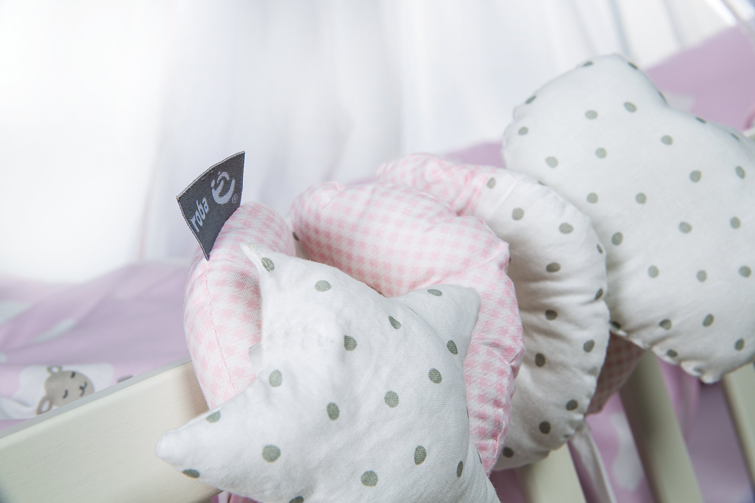 roba Spirale de Poussette - Spirale d’Activité Kleine Wolke rose - Jouets à Suspendre au Lit ou Arche de jeux