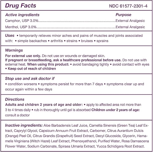 Miniatura 8 de LATHER Muscle Ease Gel para aliviar el dolor con analgésicos botánicos Alivio del dolor de espalda, alivio del dolor de cuello, alivio del dolor de