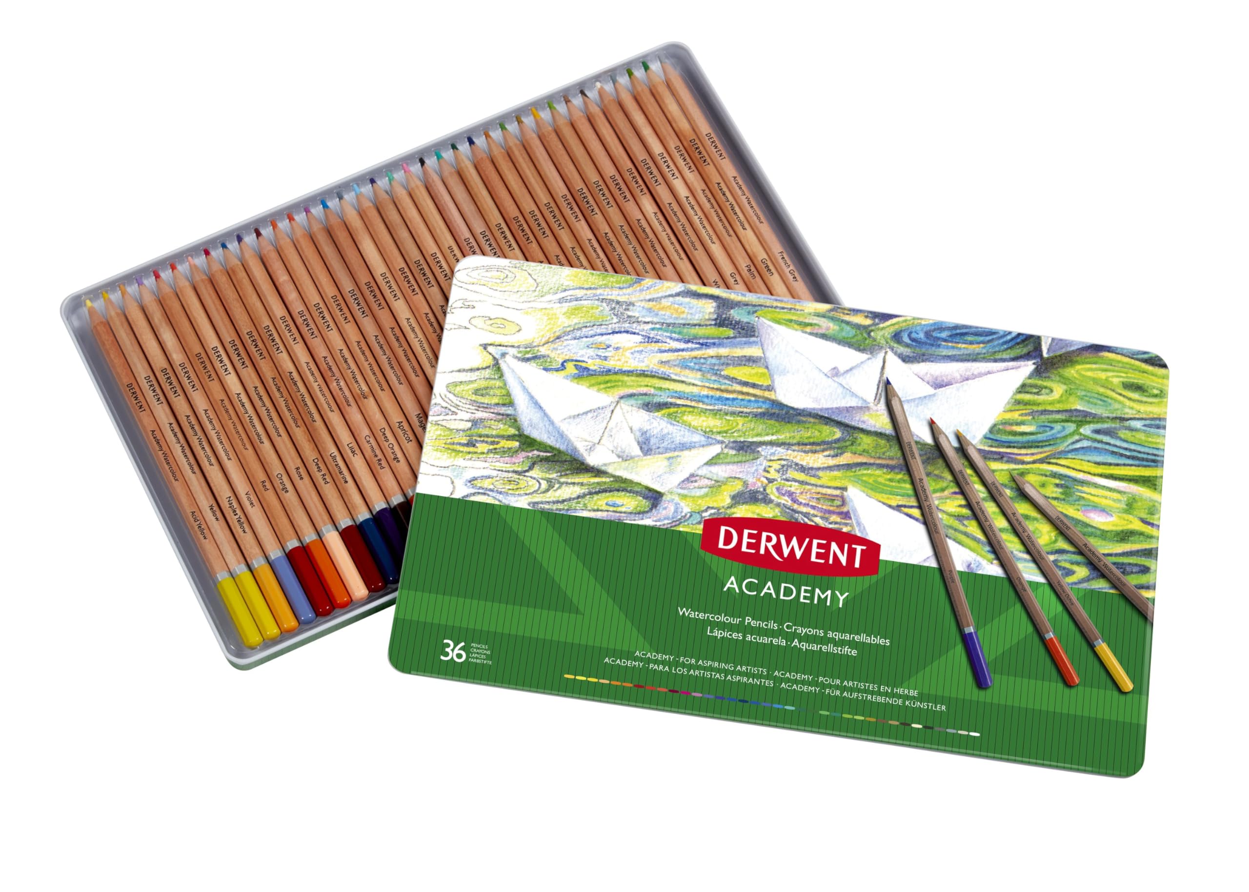 Derwent Academy Watercolour Pencils Tin (Set of 36)