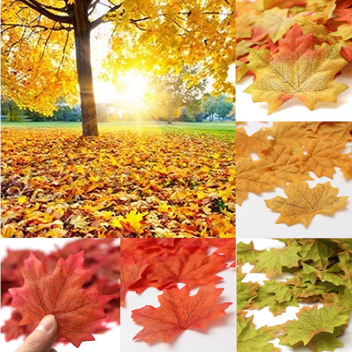 FEUILLES D'ÉRABLE ARTIFICIELLES Pour La Décoration Intérieure