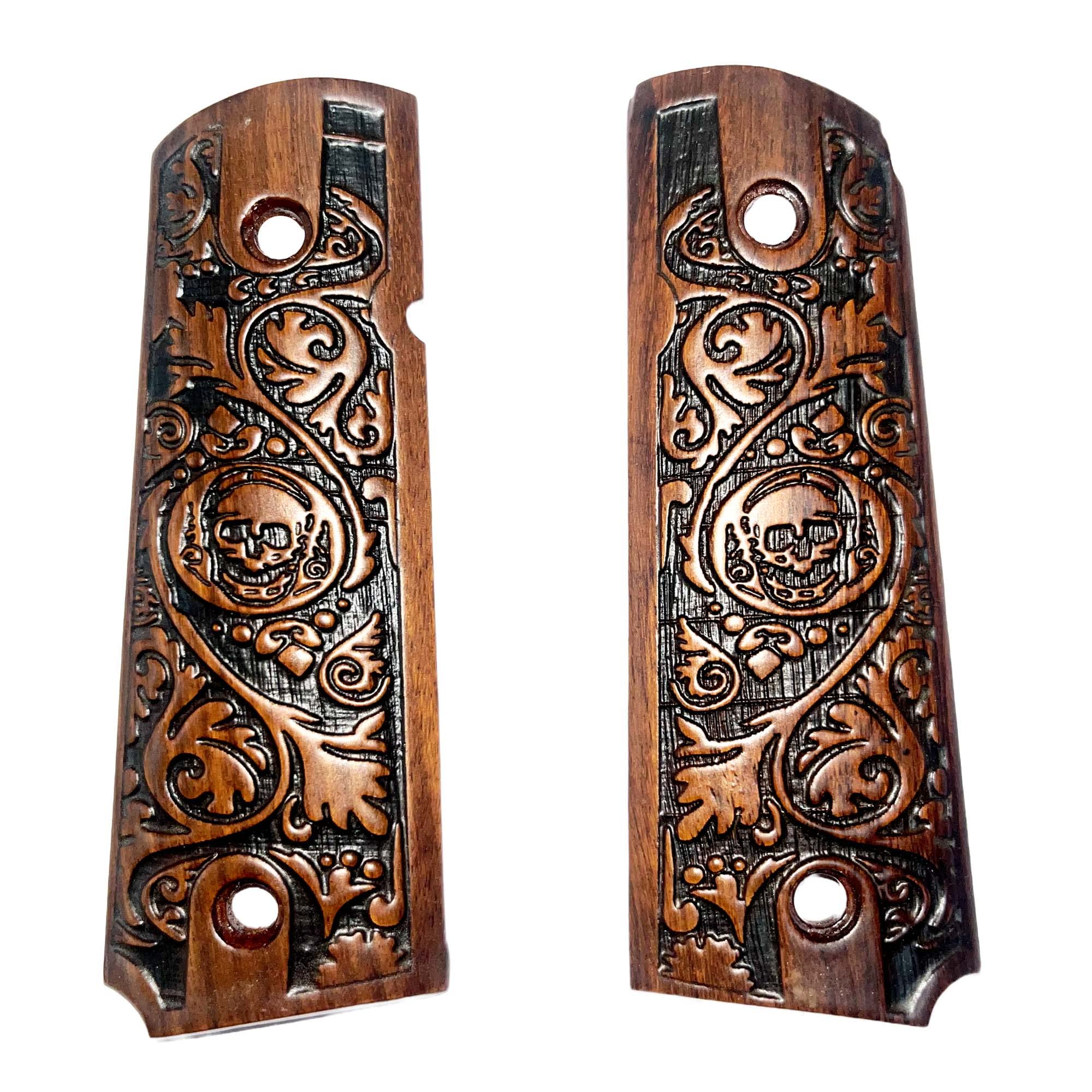 WWII US M1911 / 1911 .45 Wooden Pistol Grips (Anchor Heart)