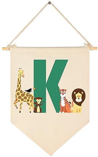 Bandera personalizada de animales del bosque, regalos para bebé, niño, niña, recién nacido, banderín de safari de selva, letrero de pared, regalos