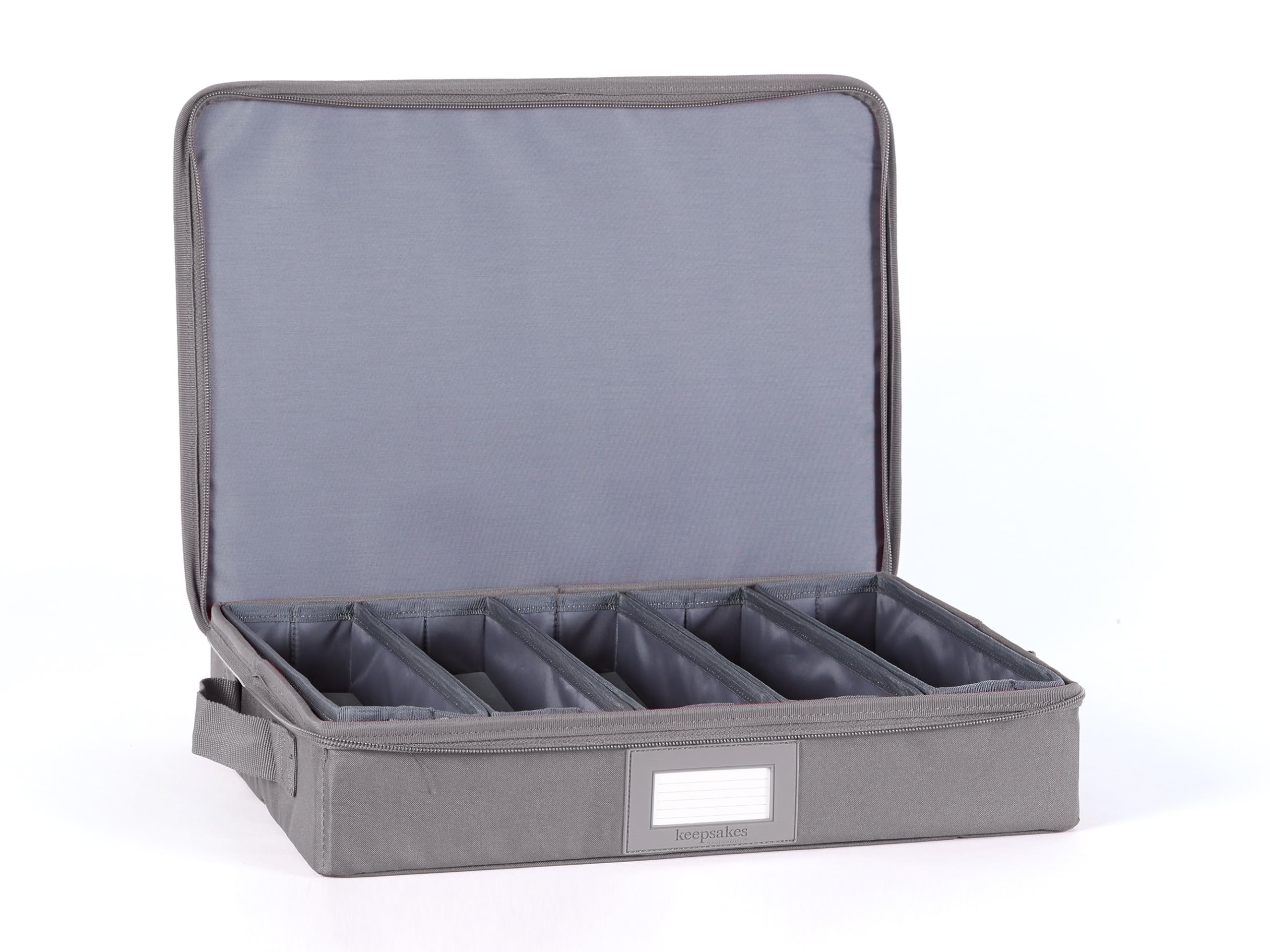 Covermates Keepsakes X-Small Zip-Top Storage Box with Trays, Stackable Organizer, Heavy Duty Polyester, ID Window, Dual Zipper Closure, Small Item