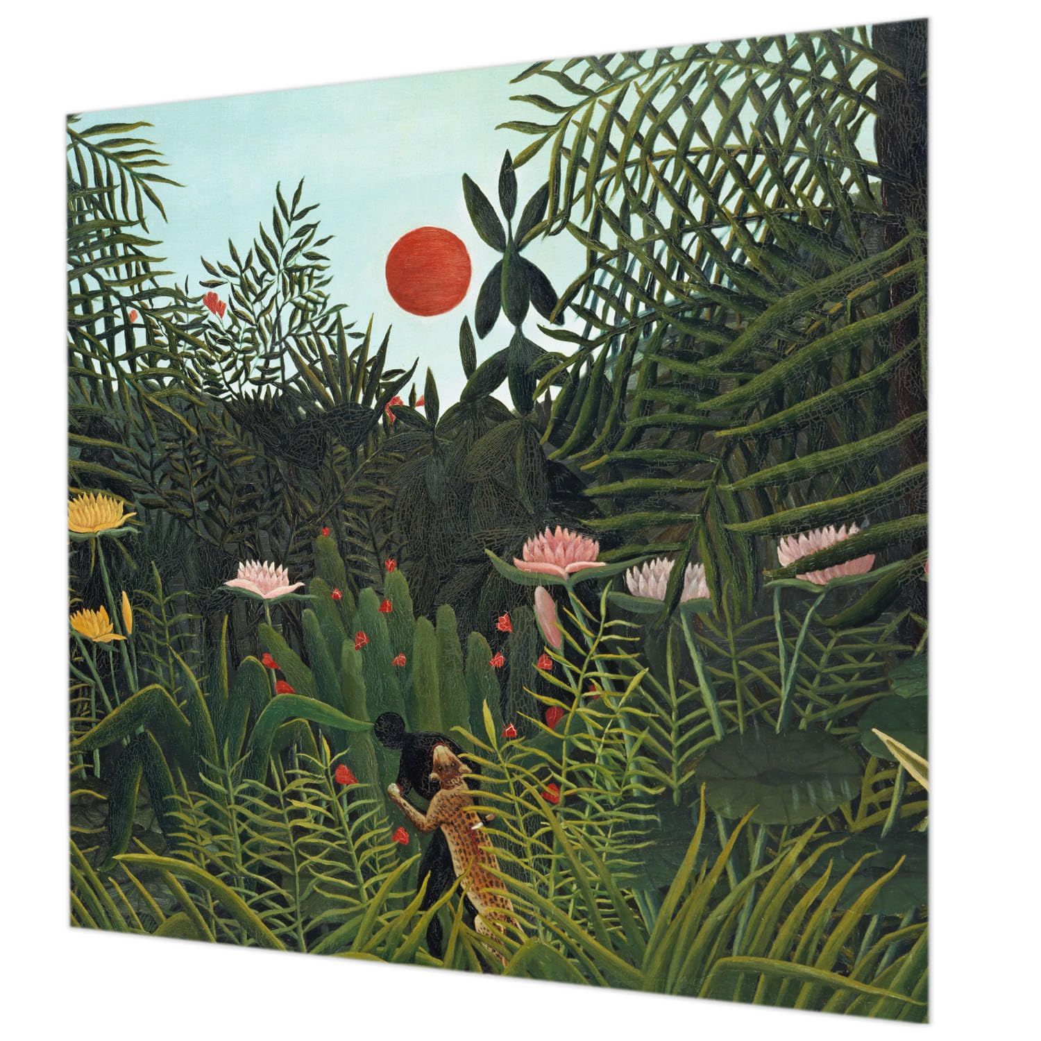 Tapisserie intissée salon décoration murale paysage exotique 250x250 cm