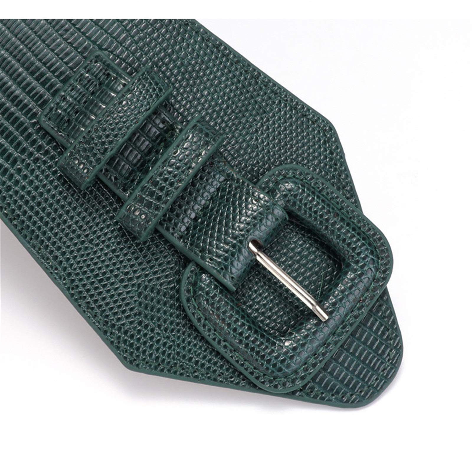 Szeroki pas damski na cały mecz ozdobna talia elastyczny płaszcz Sweter w pasie damski szeroki pas Moda damska Retro Cinch Pasek do sukienki (kolor: khaki, rozmiar: 88 cm) (czerwony 88 cm)