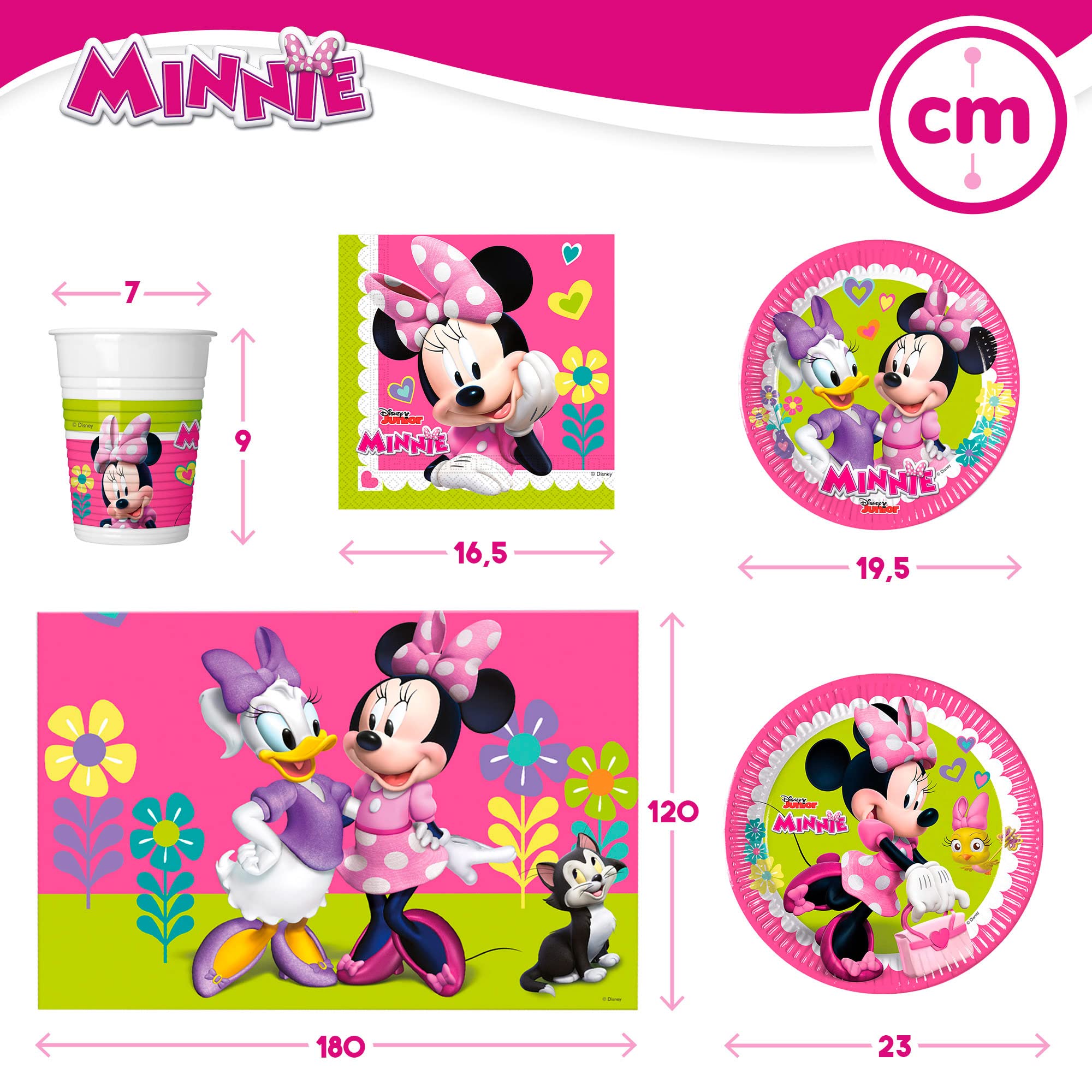 Set Articoli per feste Minnie Mouse 66 Pezzi
