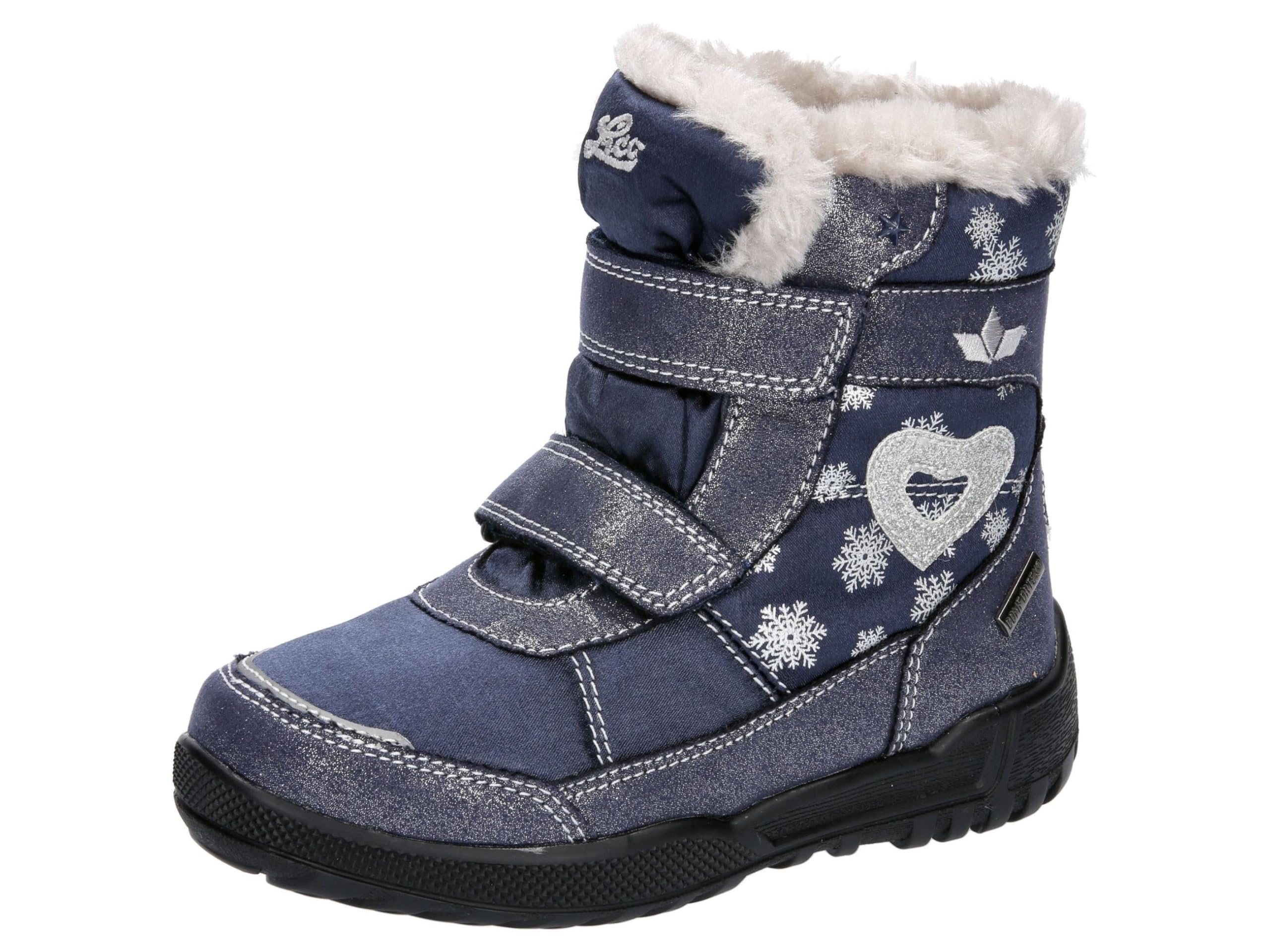 Lico Antonia V Snow Boot, Navy Silver, 8 UK Child