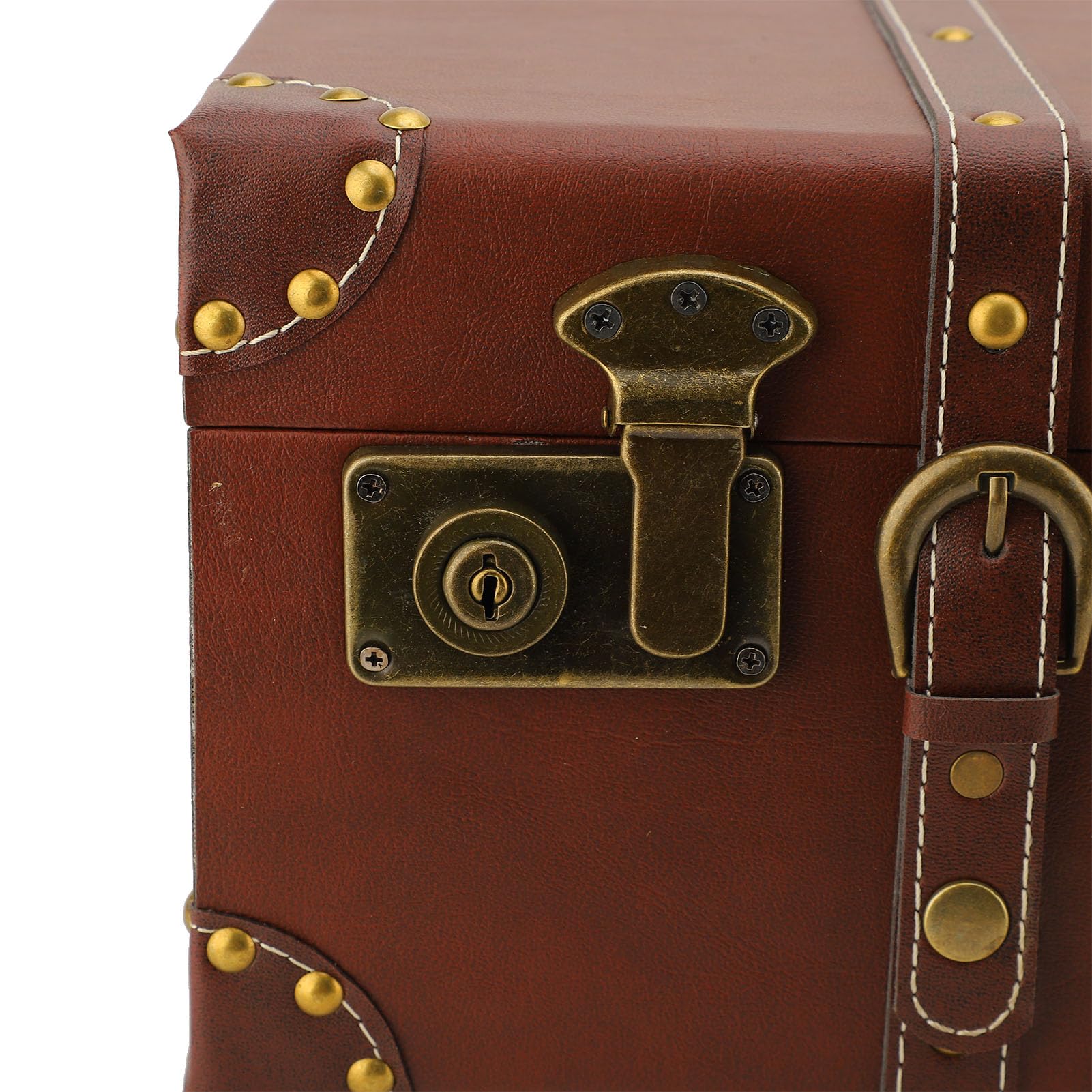 CHICIRIS Vintage-Retro-Koffer aus Holz mit Einzigartigen Legierungsschlössern für Zuhause, Reisen, Ausgehen, Mini-Aufbewahrungsbox für Familien