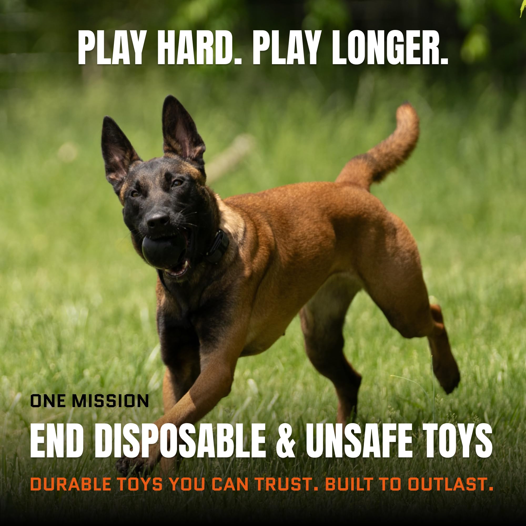 Monster K9 unzerstörbarer Hundeball, robustes, strapazierfähiges Hundespielzeug für aggressive Kauer, sicherer, ungiftiger Naturkautschuk, Kauen, Trainieren und Apportieren, mittelgroße/große Rassen