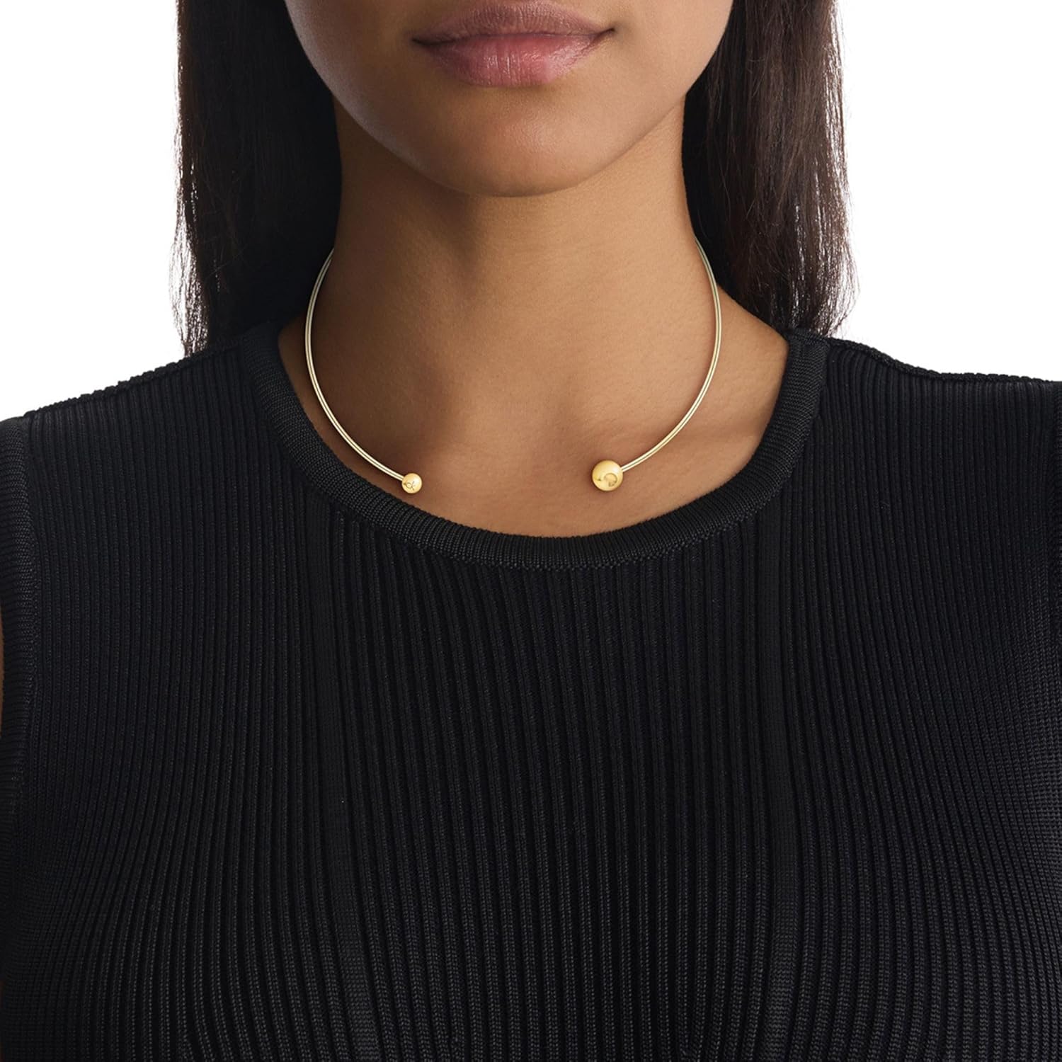 Calvin Klein Women’s Sculptural Bubbles Choker Necklace, Stainless Steel - Contemporary Fashion for Everyday Wear - Gift for Her