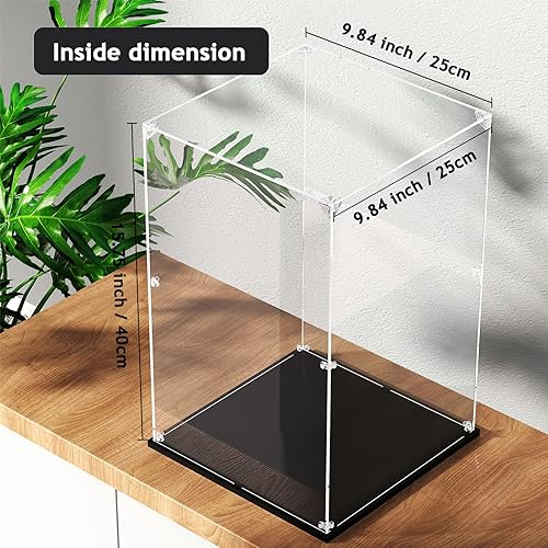 Miniatura 5 de Vitrina de acrílico transparente autoensamblable para coleccionables, caja de exhibición de acrílico, estuche de vidrio alternativo para figuras de