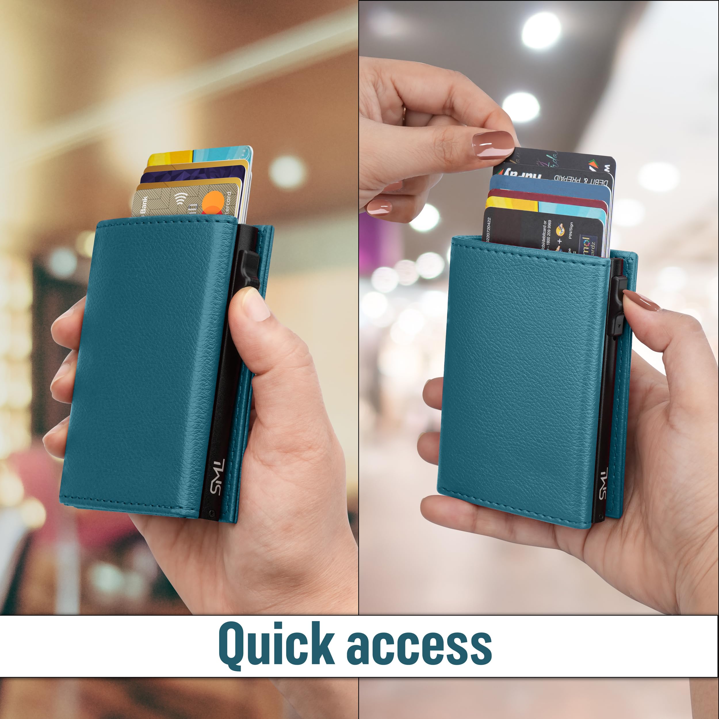 The Wallet Store Urban Pop RFID Protection Wallet Cardholder - Blue