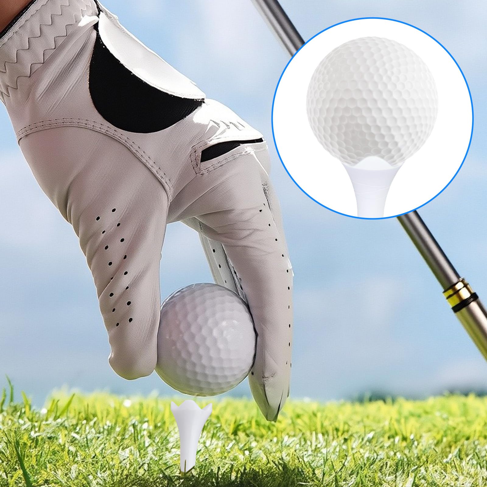 30 Tees De Golf De Plástico - 39 Mm, Con 4 Agujeros, Duraderos Y Resistentes | Para Práctica En Campo, Simulador O Principiantes