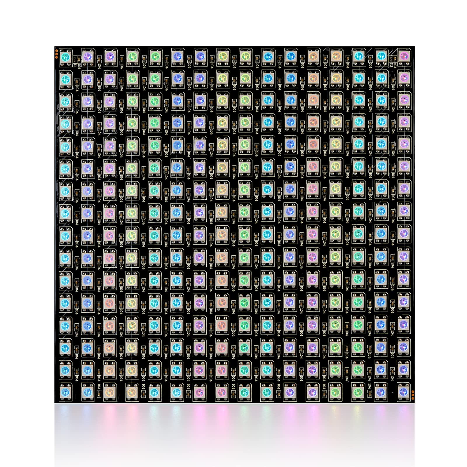 SEZO LED Matrix WS2812B RGB 5050SMD  Digital Flexible Individually Addressable Screen for Arduino LED Programmed Screen Image Full Color Lighting DC5V: 16x16 256 Pixels