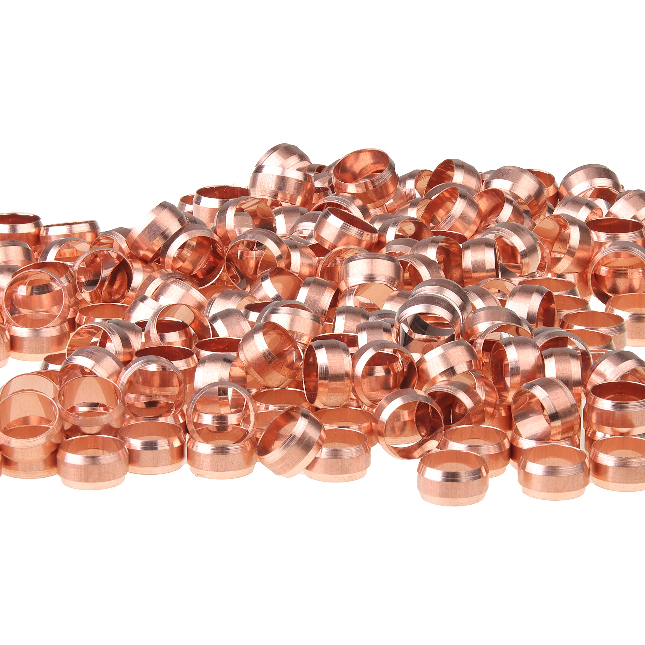 LTWFITTING 10MM OD Brass Olives Compression Sleeves Ferrels, Brass Compression Fitting (Pack of 2000)