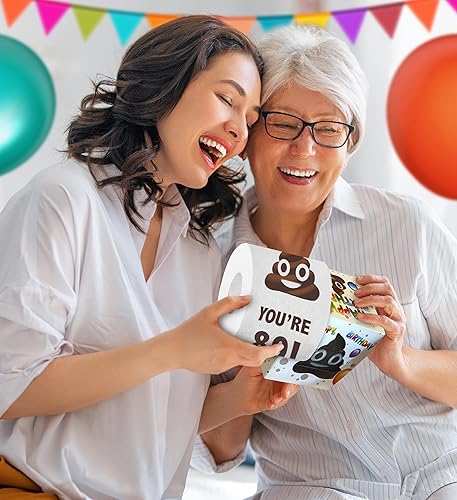 Miniatura 6 de Printed TP Holy Poop You're 80 - Papel higiénico impreso con texto en inglés Happy 80 Birthday, divertido papel higiénico para la mejor broma,