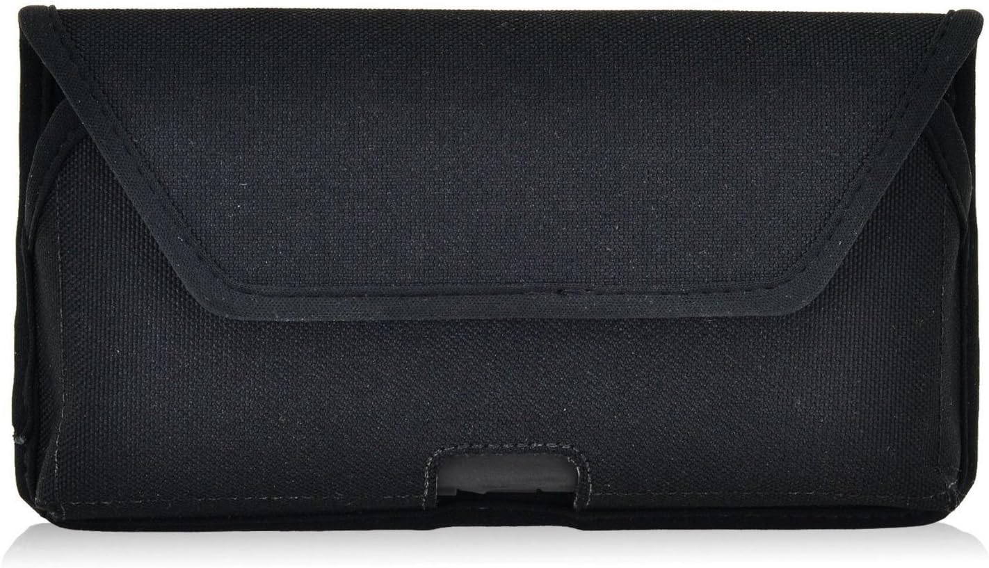 Turtleback Belt Clip Case Made for Samsung Galaxy S6 and S6 Edge with OB Defender case Black Holster Nylon Pouch with Heavy Duty Rotating Belt Clip Horizontal