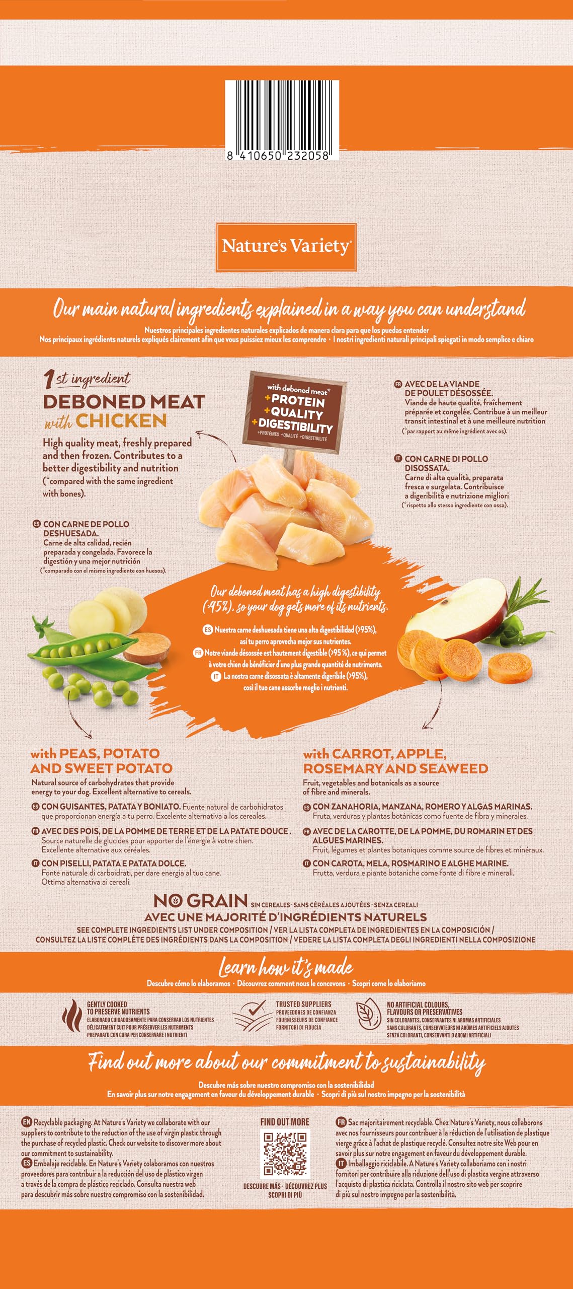 Nature's Variety Selected - Karma dla dorosłych psów średnich i dużych ras - Bezzbożowe - z chowanym kurczakiem na świeżym powietrzu bez kości - 12kg