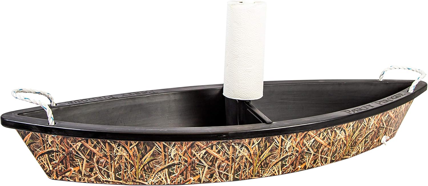 4.4ft Seafood Boil & Drink Serving Boat for Crawfish/Shrimp/Crab/Oysters/Lobsters (Marsh Camo)