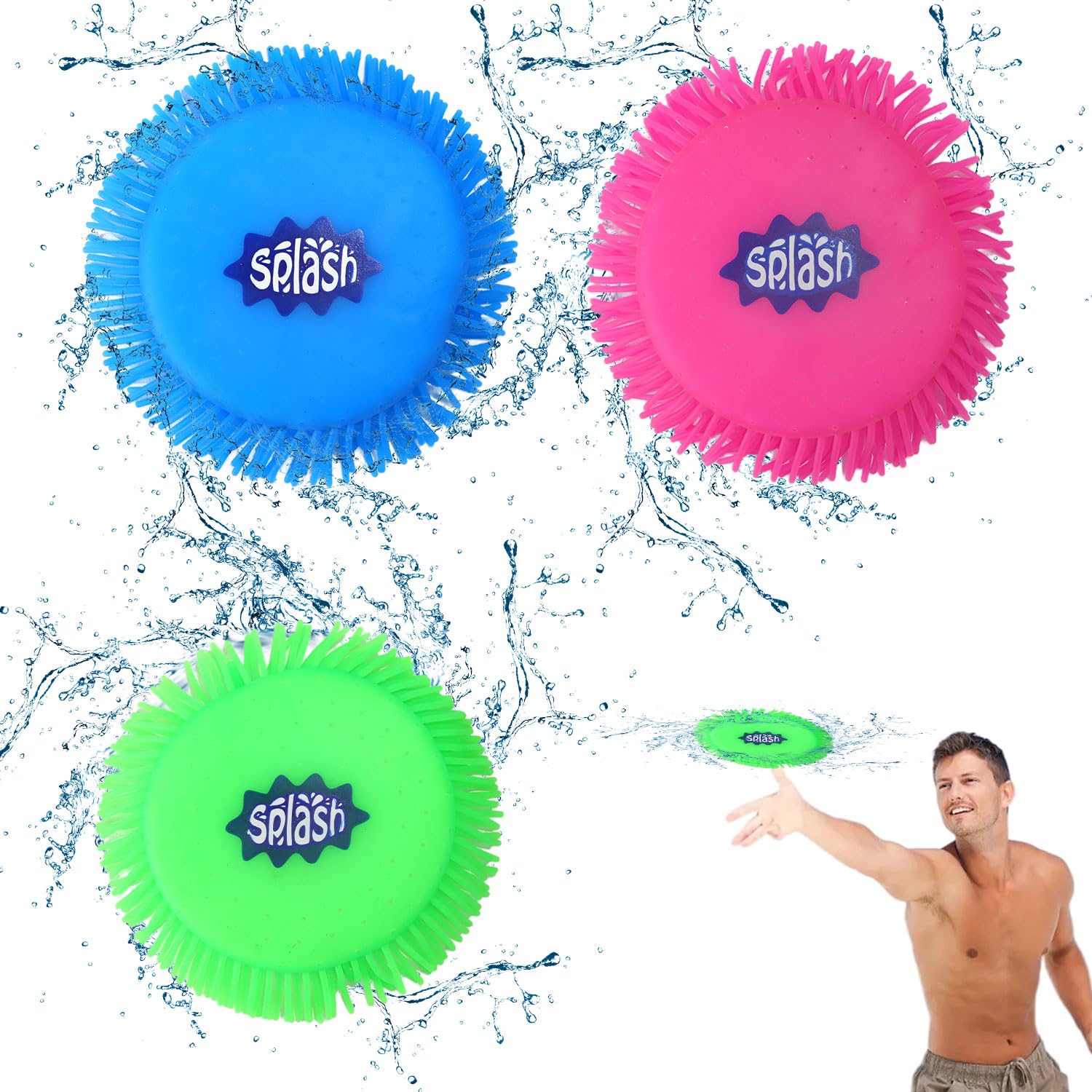 Juguete de Disco Volador de Agua, Splash Disc, Frisbee Suave para Niños, Esponja TPR