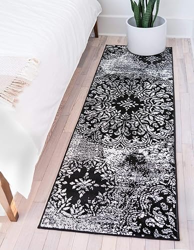 Miniatura 1 de Unique Loom - Tapete rectangular de 9 x 12 pies, estilo clásico y tradicional, colección Sofía, modelo 3138656, color beige., Polipropileno, Negro