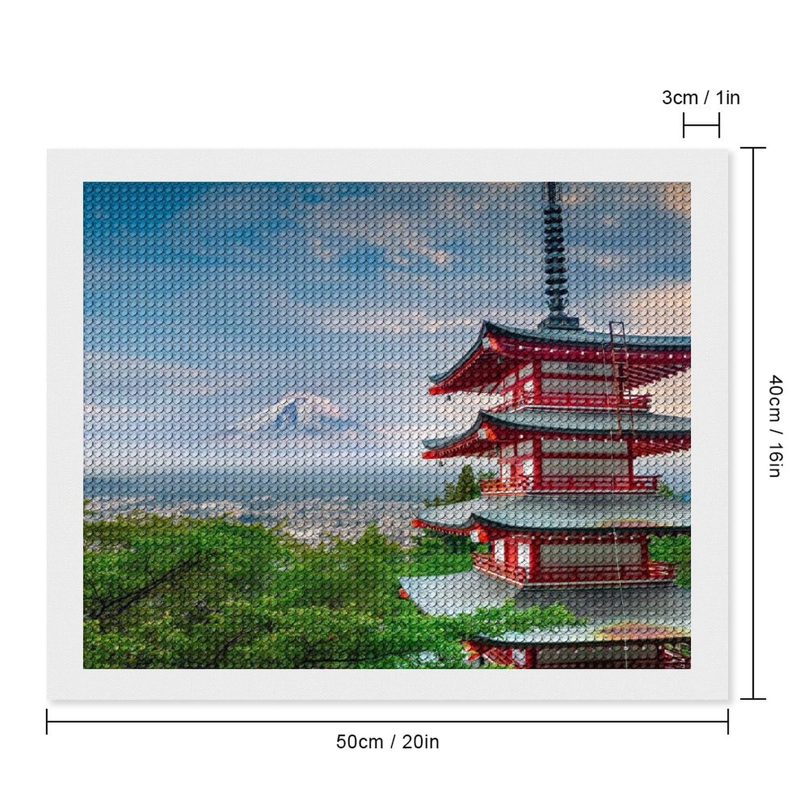 Amazon | ダイヤモンドアート キット 五重塔と富士山 ダイアモンド