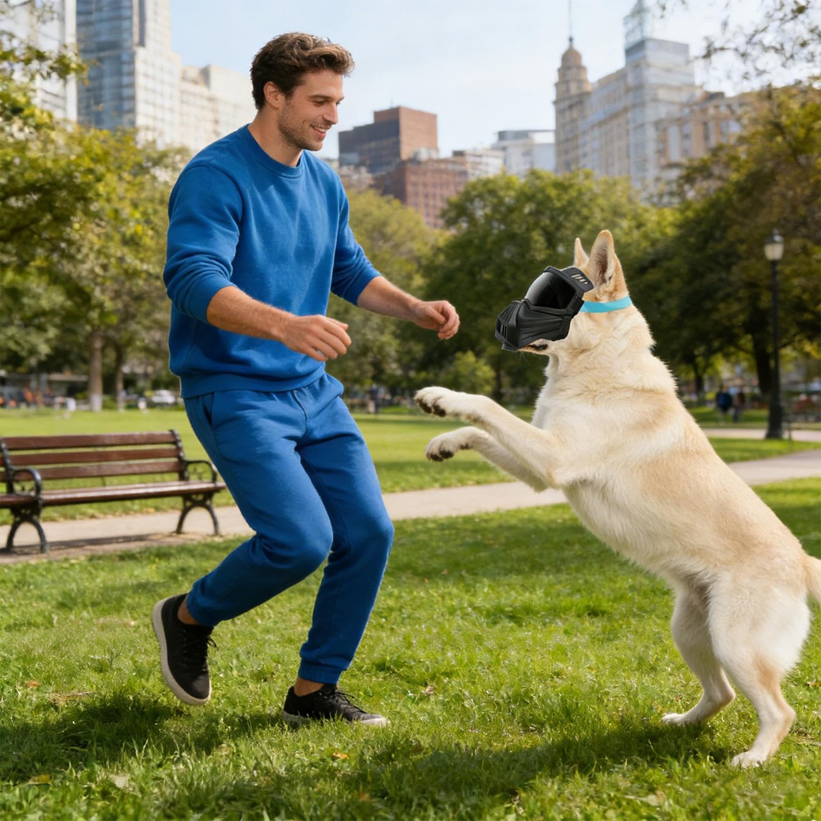 Occhiali da Sole per Cani Taglia Grande Occhiali Antiappannamento Con | Maschera Protettiva Regolabile con Protezione UV e Antivento per Escursionismo e Addestramento Taglia Media Grand