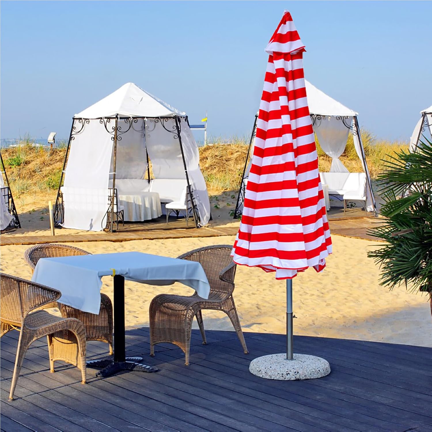 Patio Umbrella Replacement Canopy Replacement Umbrella Covers with 6/8 Ribs 9.8ft Polyester Umbrellas Cantilever Parasols Outdoor Umbrella Cover for Garden Backyard Pool