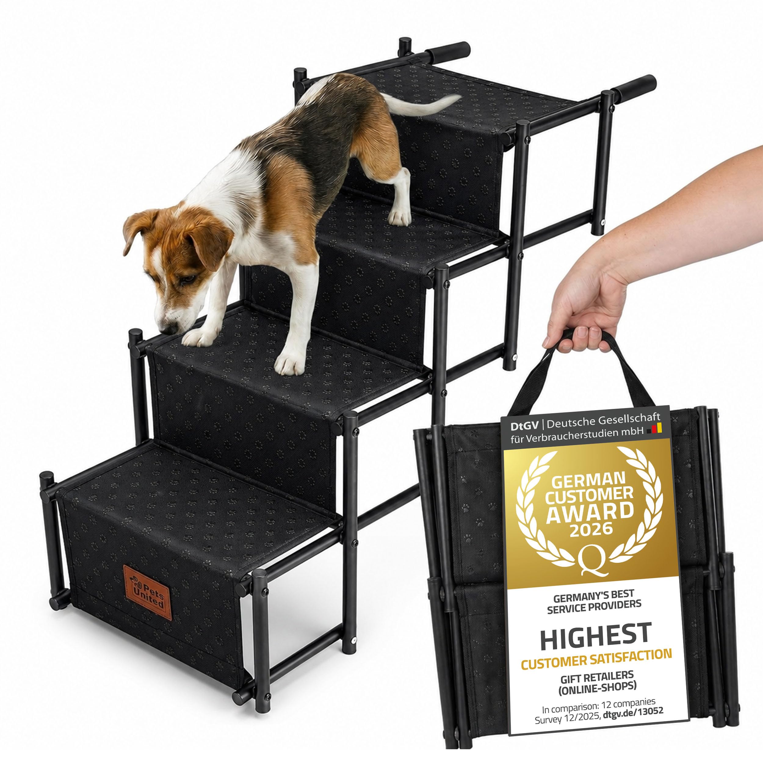 all Pets United® Folding Dog Ramp for Car Boot - Fits Large & Small Pets