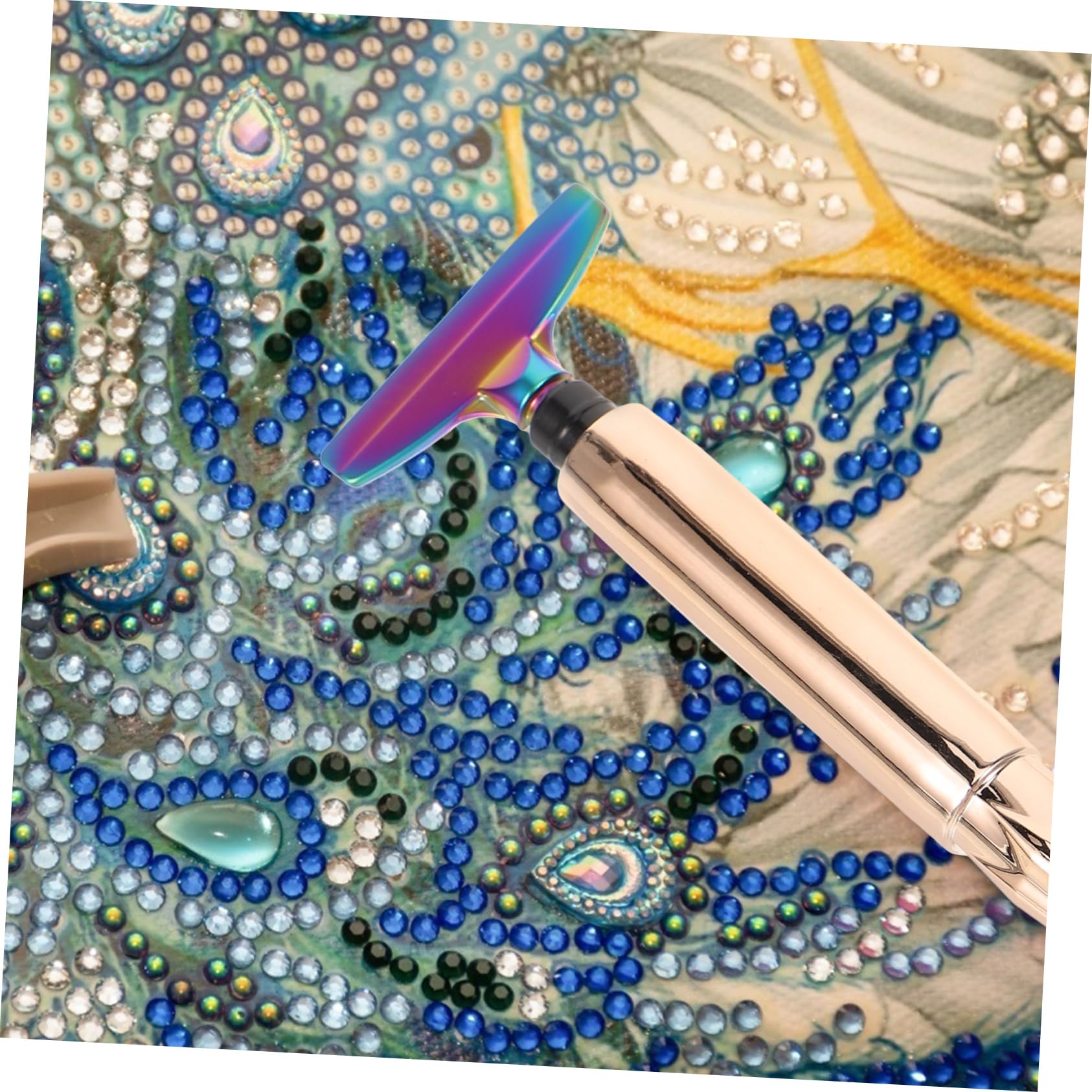 4-tlg. Diamant-Malstifte Set - Mit Spiral- & Herz-Bohrern, 16 Cm Lang, Aus Acryl, Für Nagelkunst & DIY-Dekoration