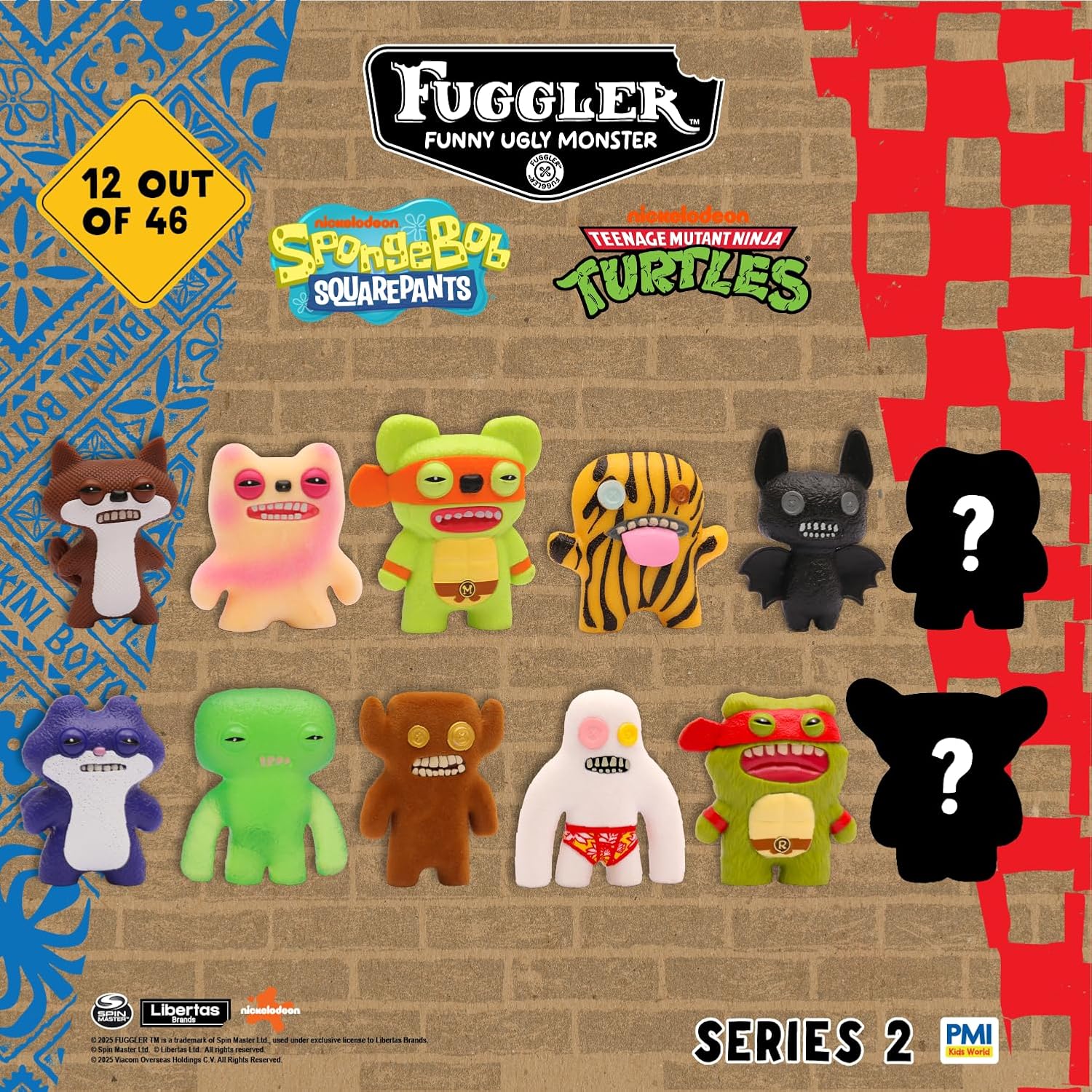 Fuggler Series 2 Collectible Figures 12-Pack Window Box | Mystery Toy Bundle with Rare Chase Figures, Creepy Miniatures, Disturbing Designs, Hidden Surprises, Collector Display Set (Assortment A)