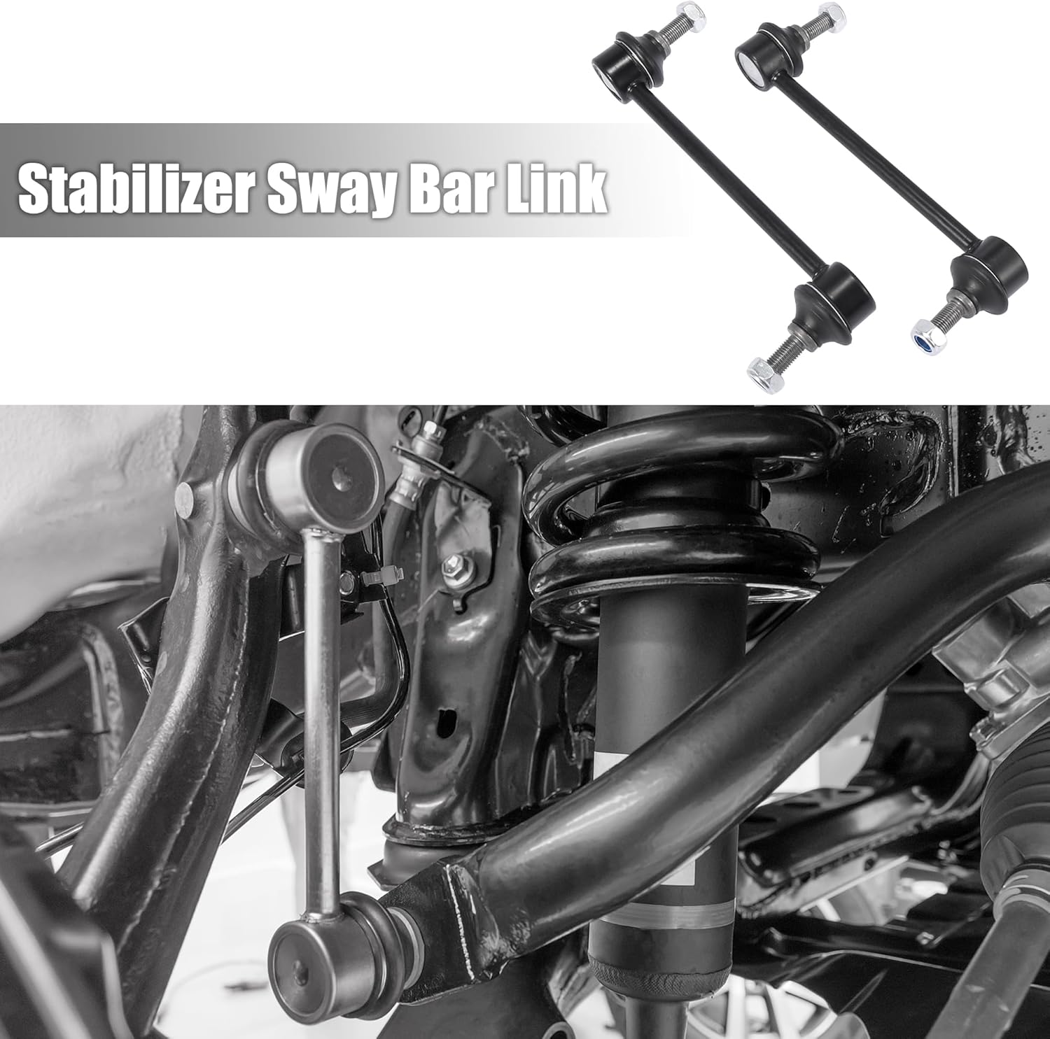 X AUTOHAUX 1 Pair for Vehicle Rear Stabilizer Sway Bar End Links No.K6662/10415034 Black for Chevrolet Impala Monte Carlo