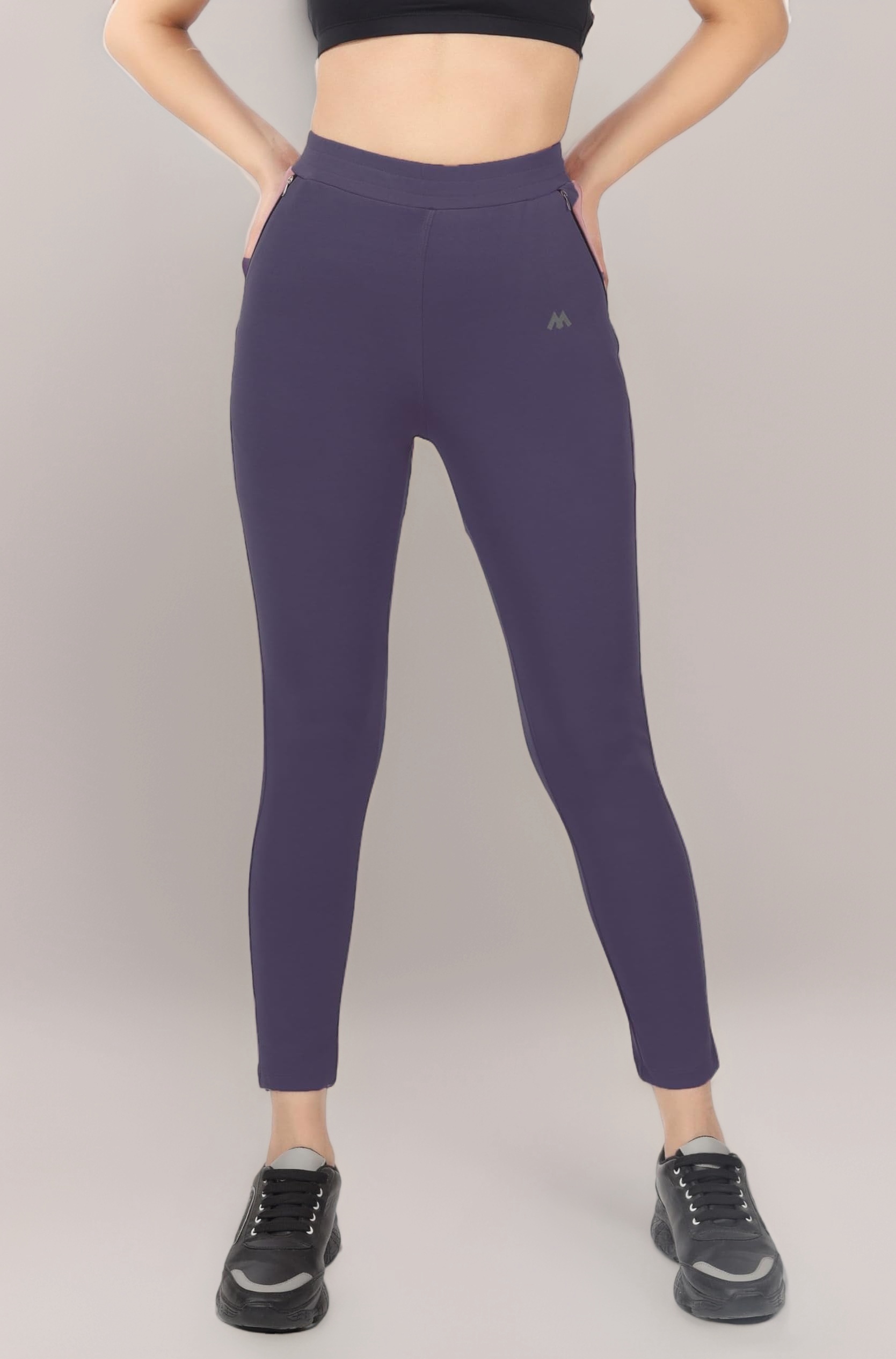 Mehrang Stretchable Yoga Pants for Women & Gym Pants for Women Workout with Mesh Insert & Side Pockets