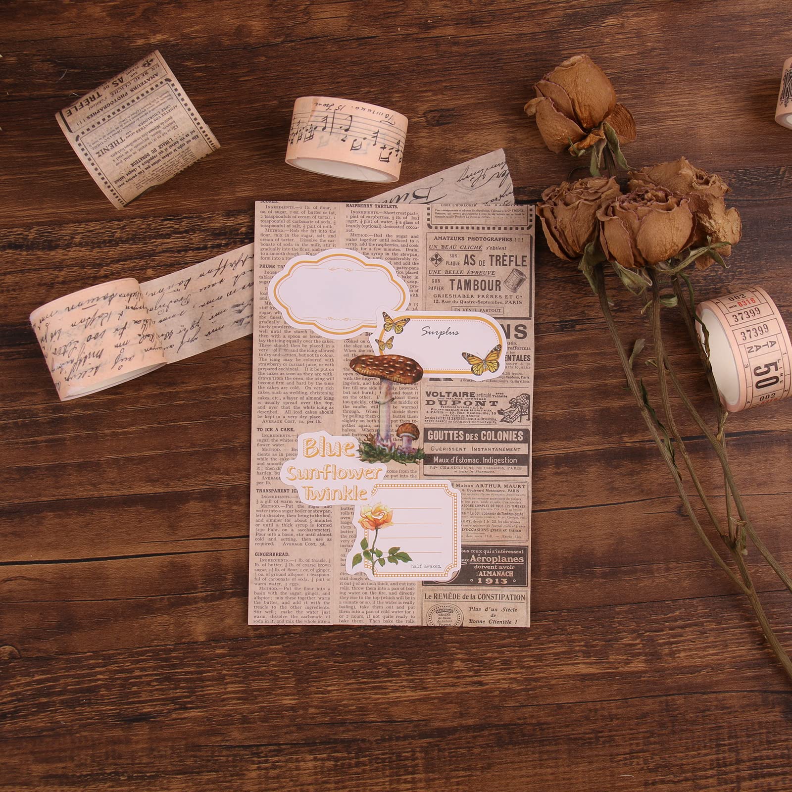 Amazon.com: Dizdkizd Washi Tape Set, 12 Rolls Antique