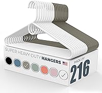 Vista 124 de Neaties Perchas de ropa súper resistentes, paquete de 20 (24 unidades), fabricadas en los Estados Unidos, capacidad de 10 libras, perchas