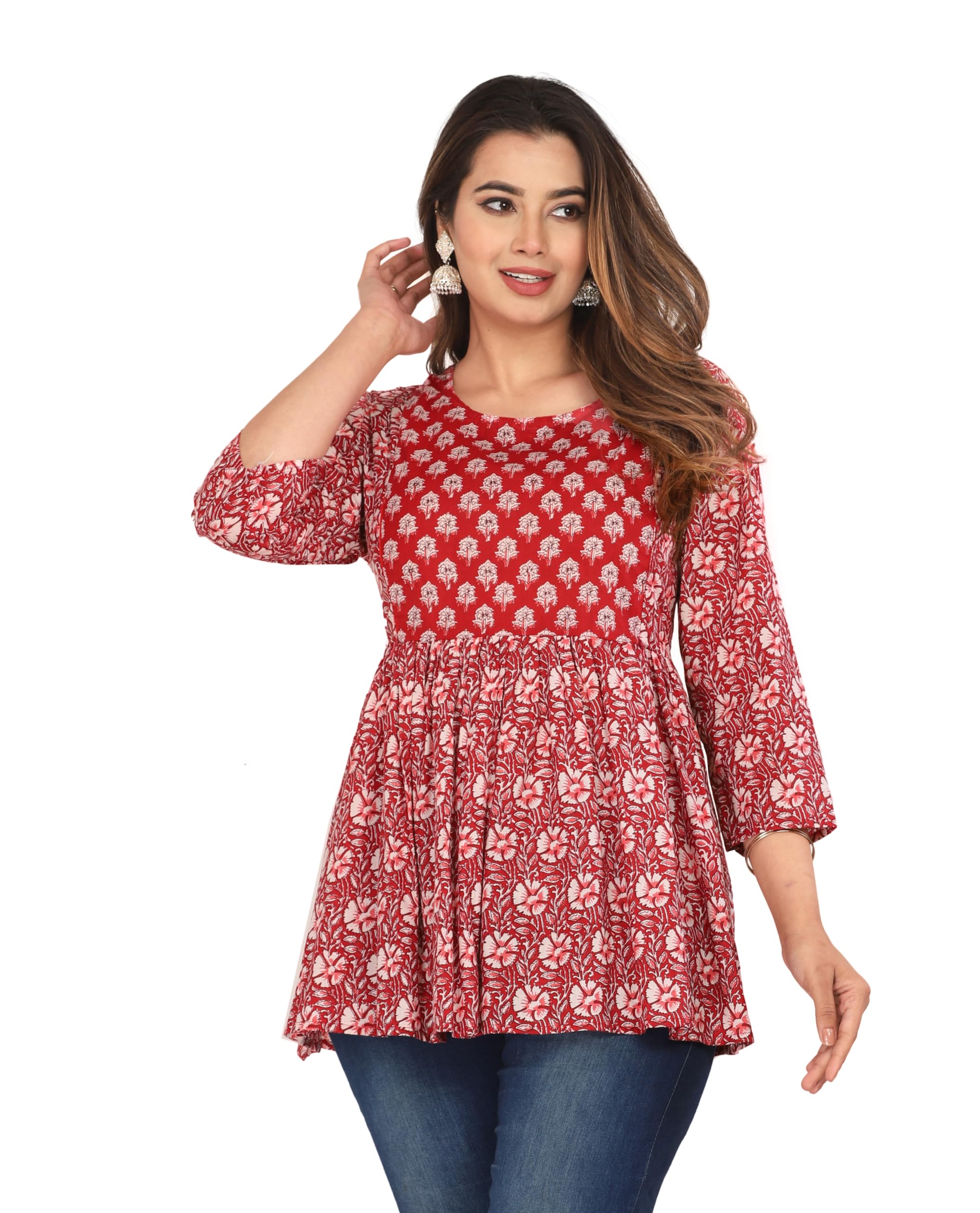 Cotton Maternity Feeding Women Top Kurtis with Zip for Easy Breast Feeding-image-18