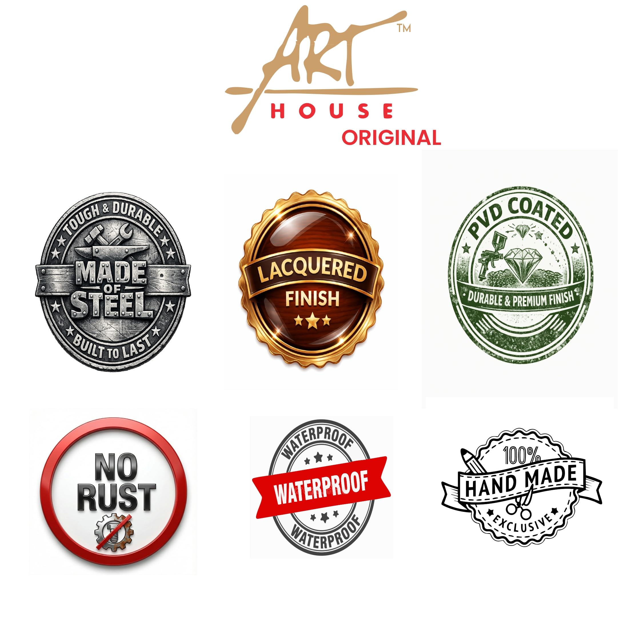 Art House Metal Wall Decoration - White -7 Art House Metal Wall Decoration - White -7