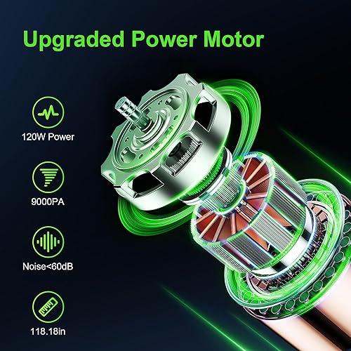 Miniatura 2 de Nueva versión aspiradora de coche, aspiradora portátil para automóvil con potente succión, CC 12 V potencia 16.4 pies, cable de 16.4 pies,