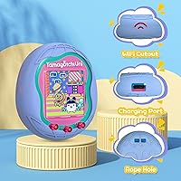Vista 3 de Funda de silicona compatible con Tamagotchi Uni Virtual Pet Machine, funda protectora para Tamagotchi Uni con cordón para el dedo