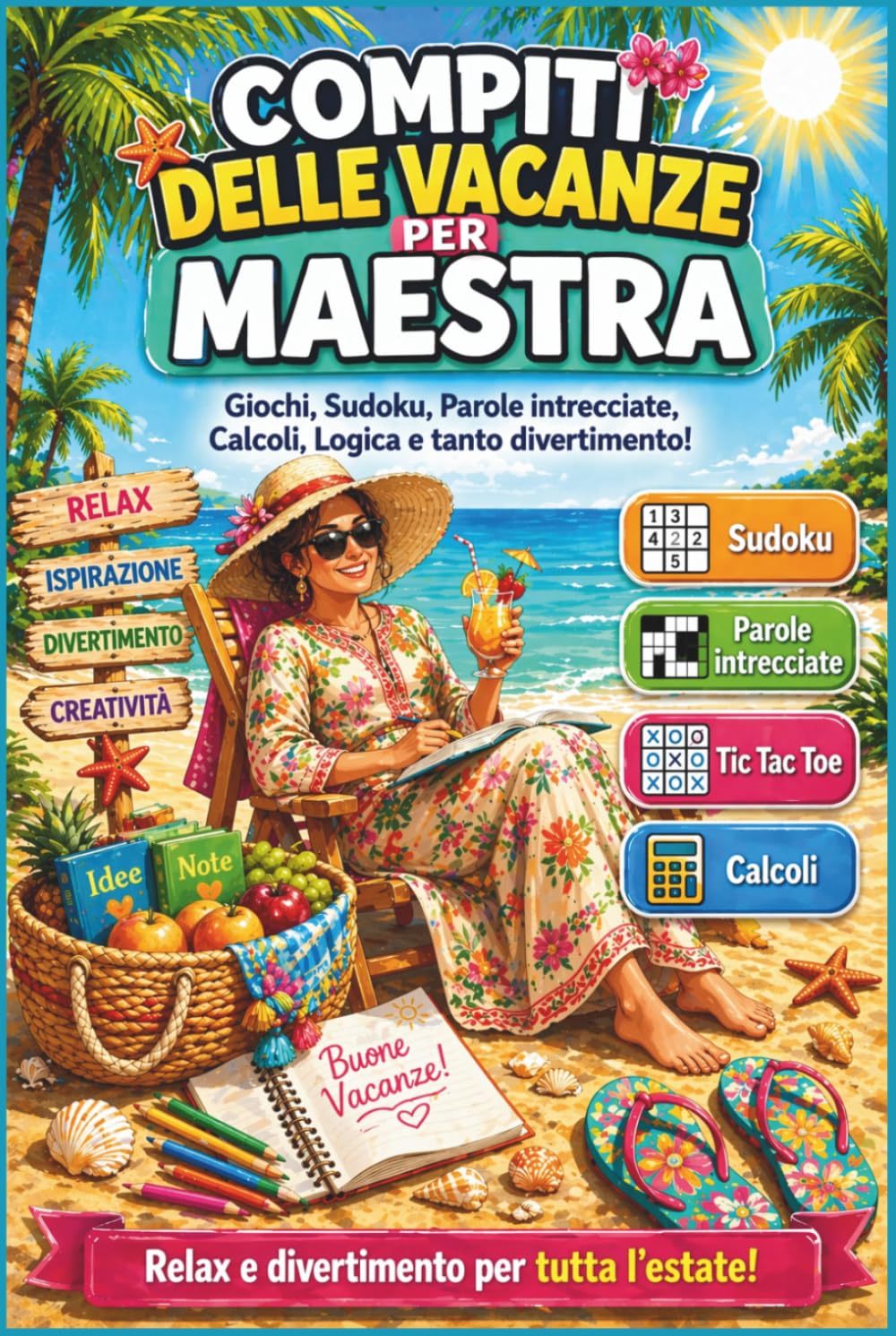 Idee regalo maestra fine anno – Compiti delle vacanze per maestra: Giochi divertenti come labirinti, parole intrecciate per un meritato momento di ... regalo personalizzato e originale per maestri