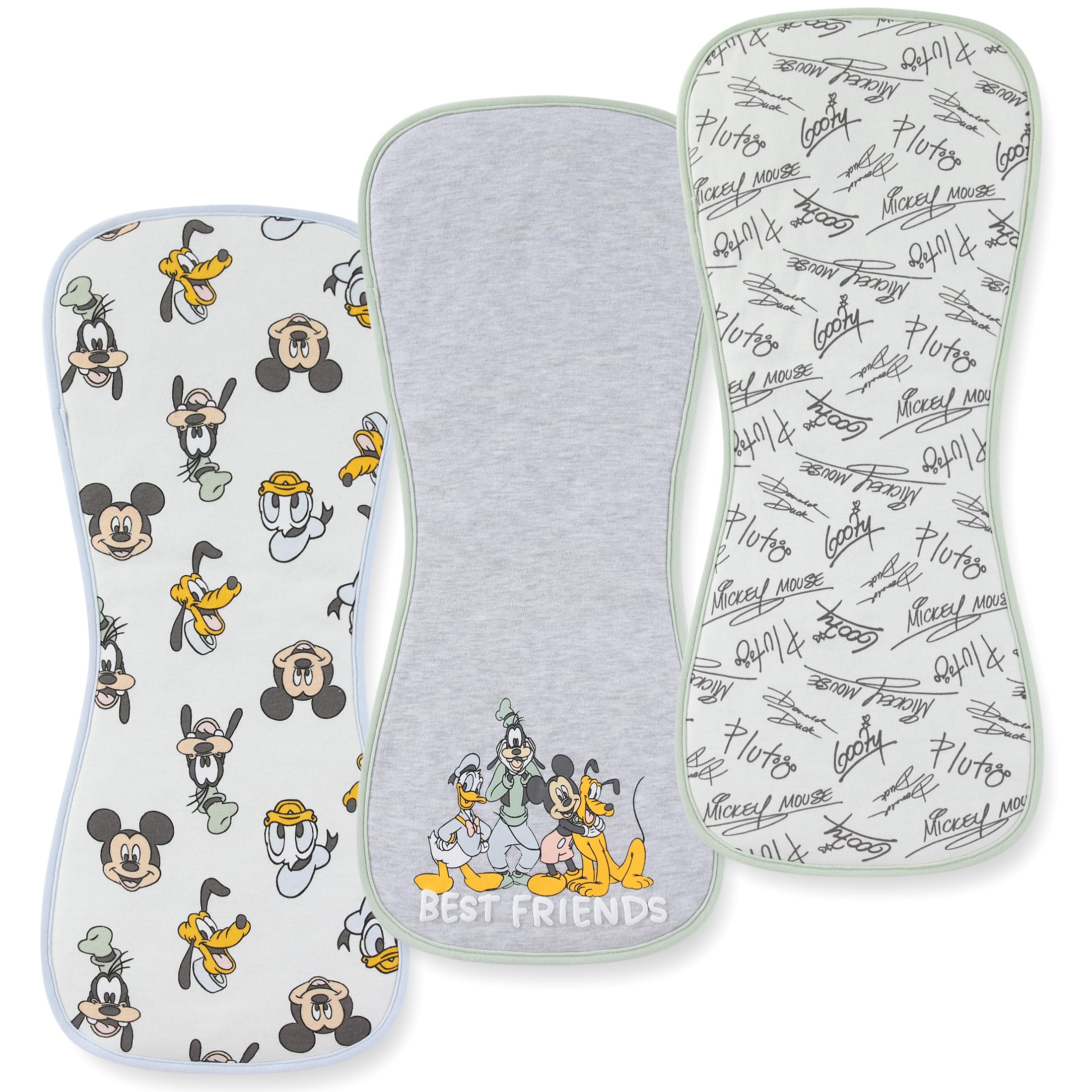 Disney Baby Mickey Mouse Burp Cloths 3 Pack 20" x 10" Burping Rags Infants