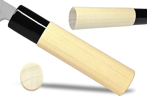 Miniatura 6 de Seki Sanbonsugi - Cuchillo japonés Deba de 5.906 in (5.9 pulgadas), para zurdos, acero blanco de alto carbono, fabricado en Japón, mango de magnolia