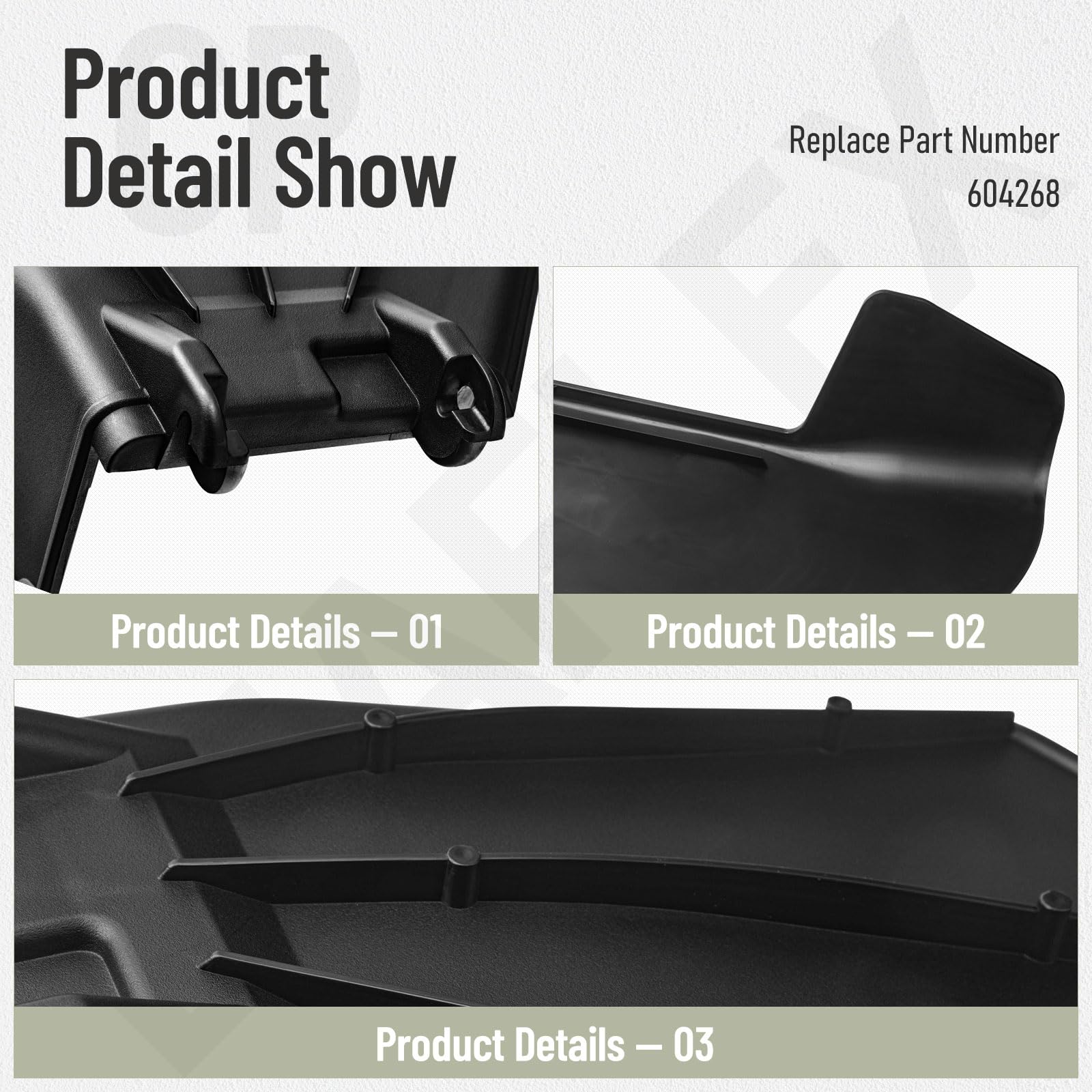 604268 - Canal deflector de descarga para cortacésped compatible con Hus-tler Raptor de 42 pulgadas y 52 pulgadas y SD SDX