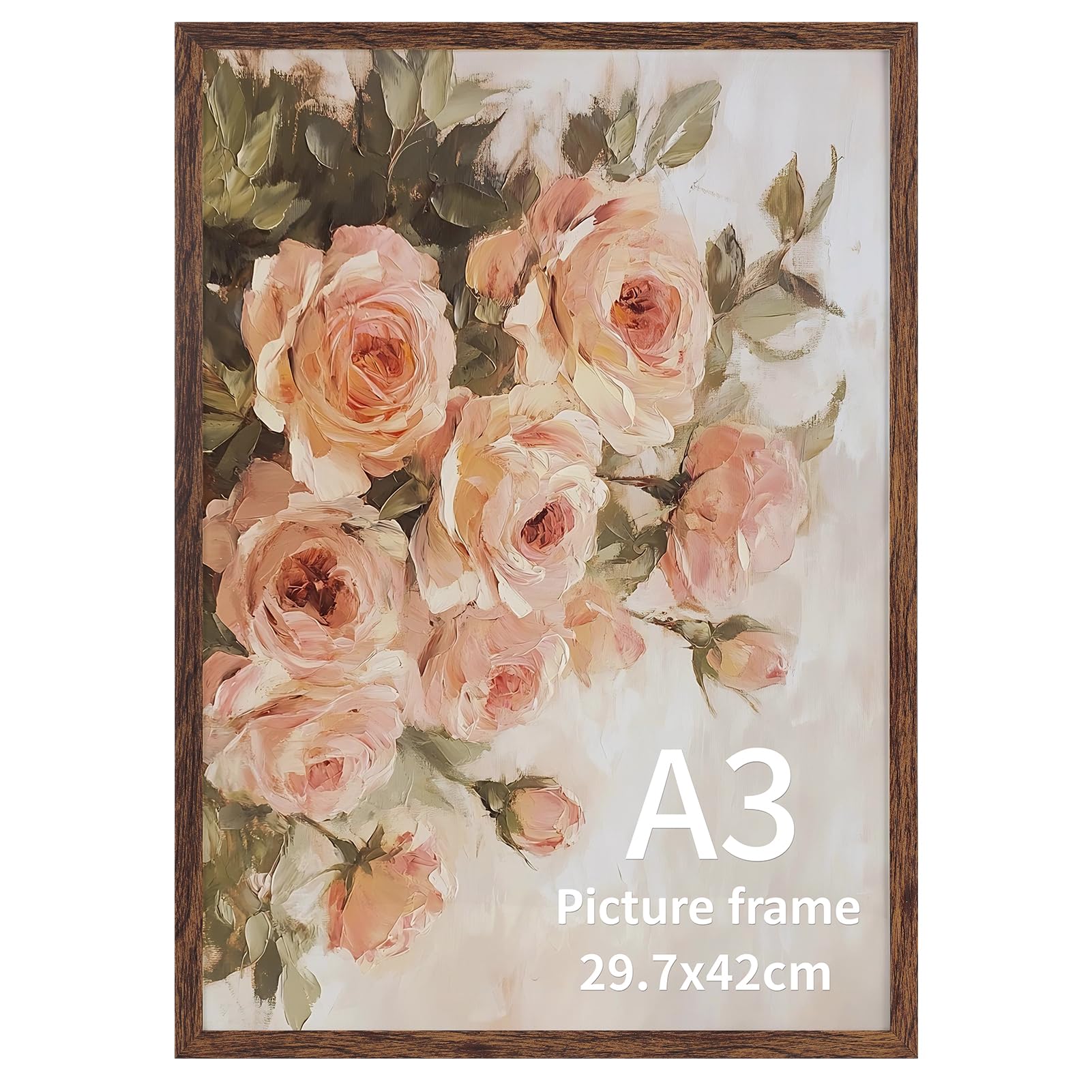 Giftgarden A3 Picture Frame Walnut Color, Elegant A3 Photo Frame for Displaying Posters, Certificates, and Artwork Horizontally or Vertically on the Wall — image 1