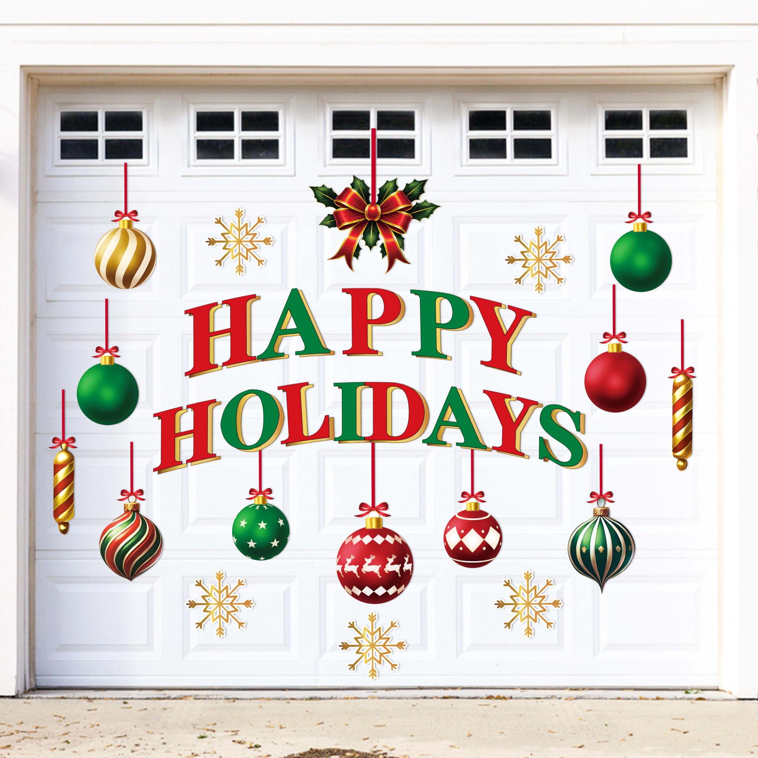 90shine Christmas Garage Door Decorations Magnets, Happy Holiday