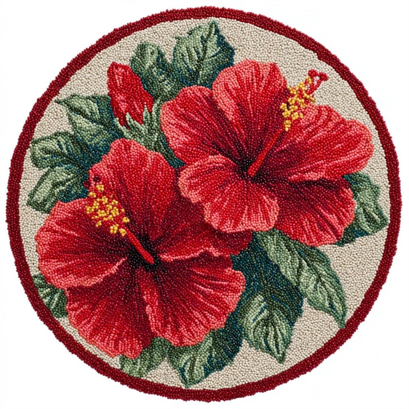 Kitquiver Tapestry Kits for Adults Red Flowers 100x100cm